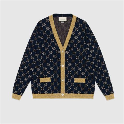 gucci gg cotton lame cardigan|Gucci cardigan used.